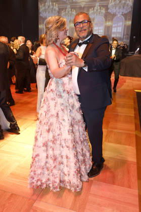Nikolaus Okonkwo with his wife Cheryl Shepard at the 31st Leipzig Opera Ball 2026 at the Leipzig Opera, Leipzig, October 24, 2026 Foto:xR.xStoffelsx xFuturexImagex opernball2026_6091