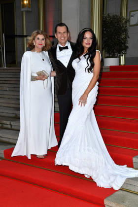 Vivian Honert Boddin, Malte Arkona, and Maxi Fenger at the 2026 Leipzig Opera Ball at the Leipzig Opera on October 24, 2026
