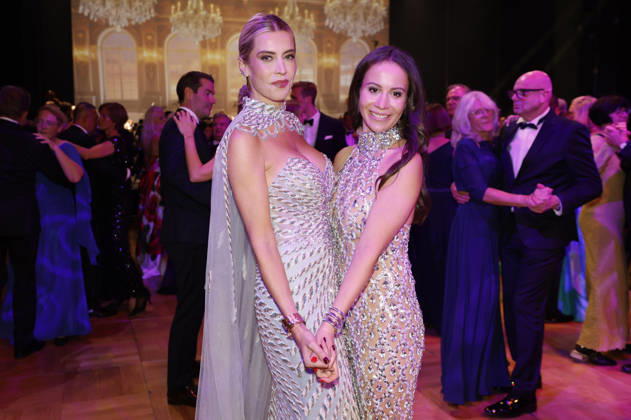 Verena Kerth with a guest at the 31st Leipzig Opera Ball 2026 at the Leipzig Opera, Leipzig, October 24, 2026 Foto:xR.xStoffelsx xFuturexImagex opernball2026_6102