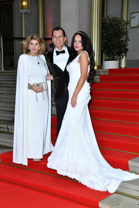 Vivian Honert Boddin, Malte Arkona, and Maxi Fenger at the 2026 Leipzig Opera Ball at the Leipzig Opera on October 24, 2026