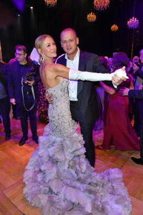 Jenny Elvers with her son Paul Jolig at the 2026 Leipzig Opera Ball at the Leipzig Opera on October 24, 2026