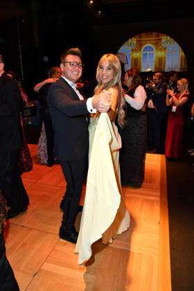 Annemarie Eilfeld and Dominik Ledea at the 2026 Leipzig Opera Ball at the Leipzig Opera on October 24, 2026