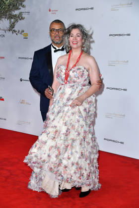 Cheryl Shepard with her husband Nikolaus Okonkwo at the 2026 Leipzig Opera Ball at the Leipzig Opera on October 24, 2026