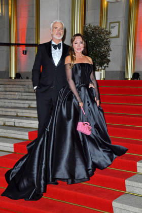 Simone Thomalla and Rene Marchand at the 2026 Leipzig Opera Ball at the Leipzig Opera on October 24, 2026