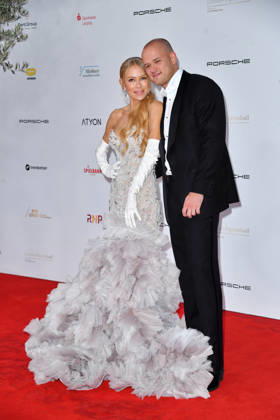 Jenny Elvers with her son Paul Jolig at the 2026 Leipzig Opera Ball at the Leipzig Opera on October 24, 2026