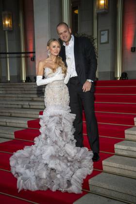 ABB OPERA BALL: Jenny Elvers and her son Paul Jolig will be guests at the 31st Leipzig Opera Ball 2026 at the Opera House on October 24, 2026, in Leipzig, Saxony, Germany