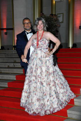 Cheryl Shepard with her husband Nikolaus Okonkwo at the 2026 Leipzig Opera Ball at the Leipzig Opera on October 24, 2026