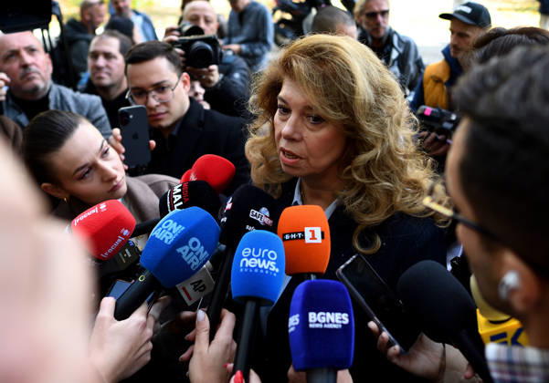 President Elections in Bulgaria Incumbent Bulgarian President Iliana Iotova speaks with journalists after casting her vote in the first round of the presidential election in Sofia, Bulgaria, October 25, 2026. Nearly 6.6 million eligible voters are set to elect the seventh president of Bulgaria in the first round of voting. Sofia Bulgaria  Copyright: xMatrixxImagesx xVassilxDonevx