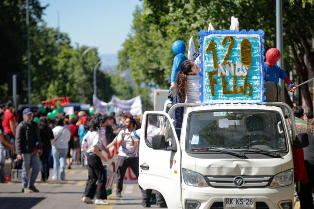 Santiago, October 25, 2026 The Chilean Student Federation holds a Carnival for Public Education along the Alameda as part of the celebration of the 120th anniversary of the FECH Christian Monsalve Aton Chile, Aton 1202353 jpeg  Copyright: CHRISTIANxMONSALVE ATONxCHILE