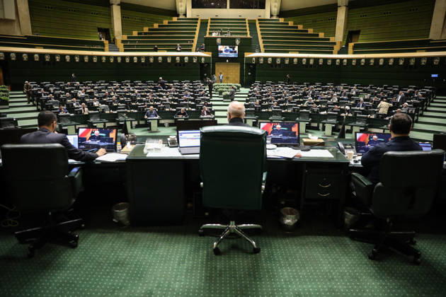 October 25, 2026, Tehran, Iran: The chamber s curved rows of green seats extend toward the distant speaker s desk, seen from behind the presiding area at the Islamic Consultative Assembly in Tehran, Iran, on October 25, 2026. The Islamic Consultative Assembly resumed an open sitting in its Tehran chamber with a mix of in-person and remote participation, according to parliamentary reporting. Tehran Iran - ZUMAi98_ 20261025_zih_i98_104 Copyright: xIcanax