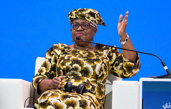 October 25, 2026, Doha, Qatar: Ngozi Okonjo-Iweala, Director-General, World Trade Organization, speaks during a plenary session following the opening ceremony of the 9th World Investment Forum (WIF 2026). The three-day summit, organized by United Nations Conference on Trade and Development Doha Qatar - ZUMAs197 20261025_aaa_s197_094 Copyright: xNoushadxVariyattiyakkalx