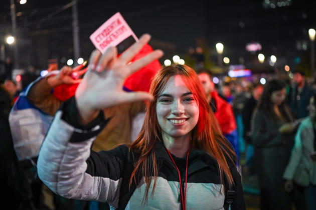 October 25, 2026, Belgrade, Belgrade, Serbia: Citywide euphoria breaks out in Belgrade as former president Aleksandar VuÄiÄ‡ admits defeat on the night of the Serbian elections on 25 October, 2026 Belgrade Serbia - ZUMAa256 20261025_zip_a256_033 Copyright: xDanielxAlfoldix