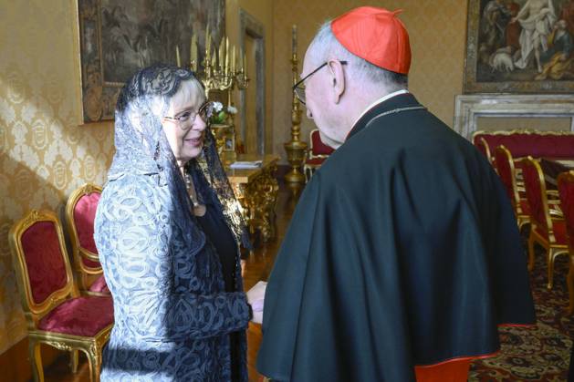 ITALY - POPE - VATICAN-2026 10 26 Italy, Rome, Vatican, 2026 10 26: Cardinal Pietro Parolin receives in a private audience Her Excellency Ms. NataÅ¡a Pirc Musar, President of the Republic of Slovenia at the Vatican Photo by VATICAN MEDIA Catholic Press Photo EDITORIAL USE ONLY - NO BOOKS Copyright: xVATICANxMEDIAxx xCatholicxPressxPhotox