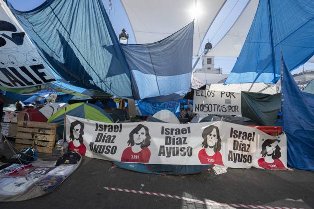 RECORD DATE NOT STATED Tent protest at Sol Square in Madrid marks its first monthl, Madrid, Spain – 26 Oct 2026 A view of the area where Spaniards continue a tent protest at Sol Square, launched on September 26 to call on the central and regional governments to find solutions to the country s housing crisis, as the protest marks its first month in Madrid, Spain Madrid Spain Copyright: xAtilanoxGarciax xSOPAxImagesx Atilano-Garcia-1461830