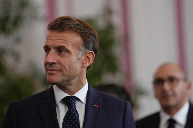 President Macron visits Marseille a Week After the Riots - France French President Emmanuel Macron meets with business owners whose businesses were damaged during recent riots in Marseille, France, Monday, October 26, 2026, during a visit to notice the return of republican order after the violence and looting that punctuated the citizen mobilization of October 17, 2026. Protests by high school students over learning conditions sparked a movement that has since spread nationwide, fuelled by broader anger over the rising cost of living. Photo by Aurelien Morissard Pool ABACAPRESS.COM Marseille France  Copyright: xMorissardxAurelien Pool ABACAx