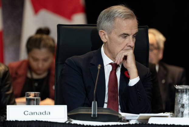 October 26, 2026, Ottawa, On, Canada: Prime Minister Mark Carney listens to opening remarks during the First Nations and First Ministers meeting in Ottawa, Monday, Oct. 26, 2026. Ottawa Canada  - ZUMAc35_ 20261026_zaf_c35_014 Copyright: xAdrianxWyldx