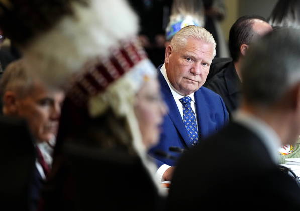 October 26, 2026, Ottawa, On, CAN: Premier of Ontario Doug Ford listens during a First Nations and First Ministers Meeting in Ottawa, on Monday, Oct. 26, 2026. Ottawa CAN  - ZUMAc35_ 20261026_zaf_c35_020 Copyright: xJustinxTangx