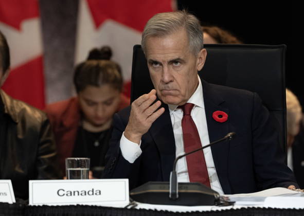 October 26, 2026, Ottawa, On, Canada: Prime Minister Mark Carney gestures to a speaker during opening remarks at the First Nations and First Ministers meeting in Ottawa, Monday, Oct. 26, 2026. Ottawa Canada  - ZUMAc35_ 20261026_zaf_c35_025 Copyright: xAdrianxWyldx