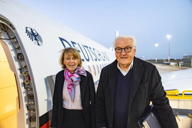Federal President and Konrad Adenauer, October 26, 2026, Germany, Berlin, Presidential Flight Service, Departure of Federal President Frank Walter Steinmeier and Elke Buedenbender for China aboard the Konrad Adenauer Airbus A350-900, Berlin, Berlin, Germany
