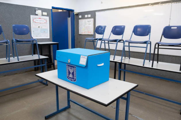 Preparations continue for upcoming Knesset parliamentary elections in Israel TEL AVIV, ISRAEL - OCTOBER 26: Ballot boxes are set up at the A.D. Gordon school in the Herzliya district of Tel Aviv, Israel, on October 26, 2026. Preparations continue for the upcoming Knesset parliamentary elections scheduled for October 27. Voting will take place tomorrow, running from 07:00 to 22:00 local time. Nir Keidar Anadolu Tel Aviv Israel. Editorial use only. Please get in touch for any other usage.  Copyright: x2026xAnadoluxNirxKeidarx