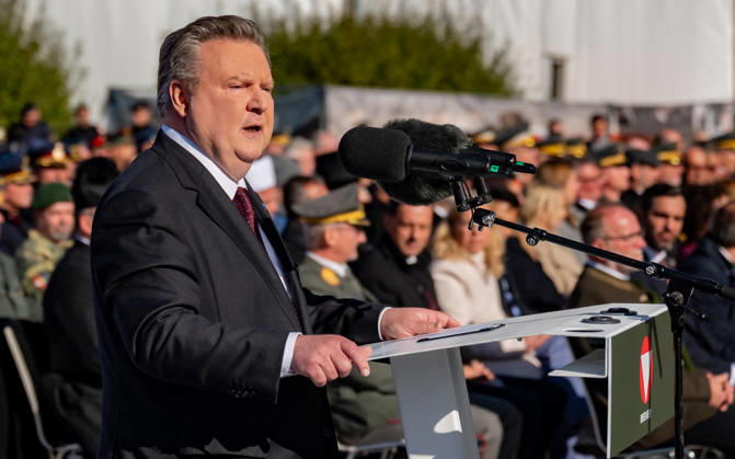 October 26, 2026 Official celebrations for Austria’s National Day 2026 Oath-taking ceremony during the official celebrations for National Day 2026 at Heldenplatz in Vienna, Austria. The photo shows Michael Ludwig, SPÖ Mayor of Vienna and Governor of Vienna, at Heldenplatz in Vienna, Austria.