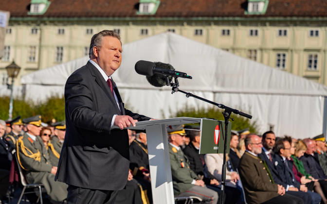 October 26, 2026 Official celebrations for Austria’s National Day 2026 Oath-taking ceremony during the official celebrations for National Day 2026 at Heldenplatz in Vienna, Austria. The photo shows Michael Ludwig, SPÖ Mayor of Vienna and Governor of Vienna, at Heldenplatz in Vienna, Austria.