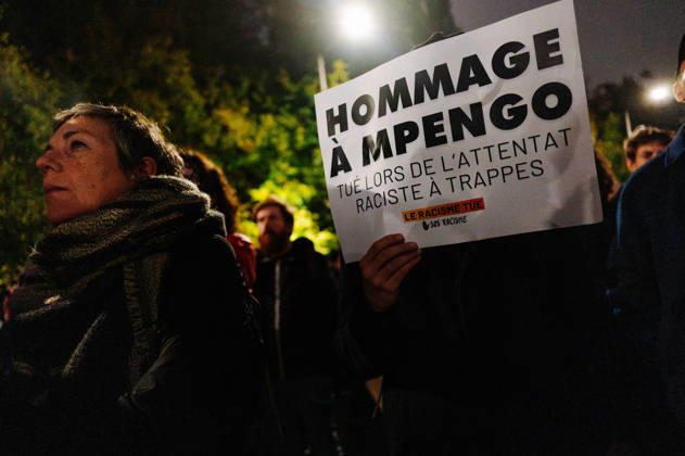 Several thousand people gathered at Stalingrad in Paris to condemn the murder of Pengo Bossio Wangi, aged 26, in Trappes, and, more broadly, the climate of racism prevailing in France, with the alleged perpetrators including certain television channels (such as CNews) and media outlets within the BollorÃ group. The crowd listened to numerous speakers from the traditional left. - 26 10 2026 - France Ile-de-France (region) Paris -  JanxSchmidt-Whitley LexPictorium LePictorium_0344974