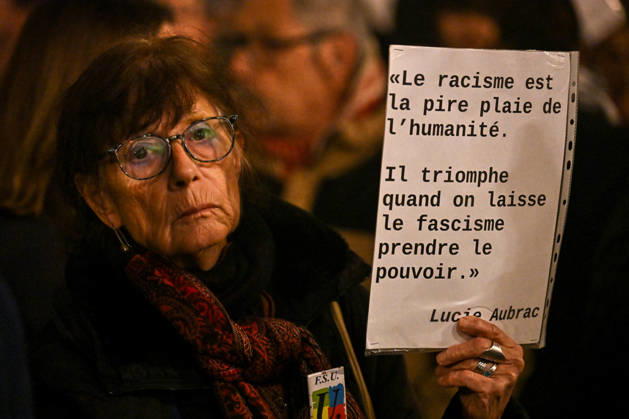 Hundreds of people had gathered to pay tribute to the victim of the racist attack in Trappes on October 23, 2026, in Paris, at Place Stalingrad, on October 26, 2026. - 26 10 2026 - France Ile-de-France (region) Paris -  JulienxMattiax xLexPictorium LePictorium_0344993
