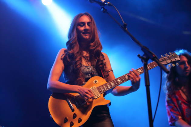 Kitty Durham of the band Kitty, Daisy Lewis at a concert at Huxleys Neue Welt in Berlin, October 26, 2026 Kitty, Daisy Lewis Concert Berlin
