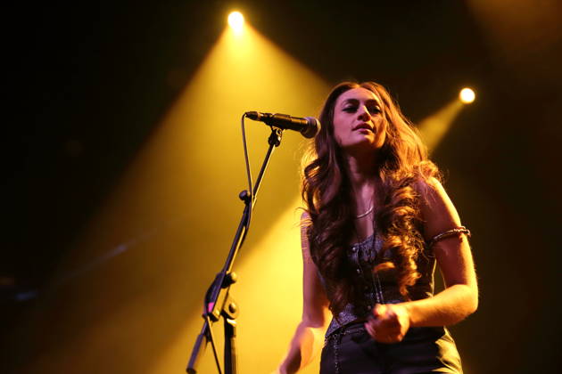 Kitty Durham of the band Kitty, Daisy Lewis at a concert at Huxleys Neue Welt in Berlin, October 26, 2026 Kitty, Daisy Lewis Concert Berlin