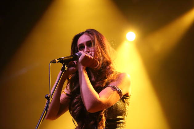 Kitty Durham of the band Kitty, Daisy Lewis at a concert at Huxleys Neue Welt in Berlin, October 26, 2026 Kitty, Daisy Lewis Concert Berlin