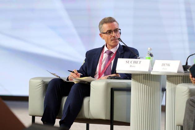 Third Summit Economic and Humanitarian Forum, Russia Africa - 26 Oct 2026 Suchet Rory, British journalist and presenter of the international edition of RT International TV channel seen during the session Africa must unite, or Africa is not one country.: how media can connect different parts of the continent within the framework of the Third Summit, Economic and Humanitarian Forum, Russia Africa, at the National Center Russia , in Moscow. Moscow Russia Copyright: xMaksimxKonstantinovx xSOPAxImagesx 26102600229(6)