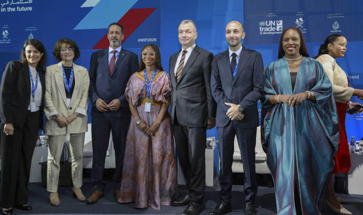 Doha Qatar Investment Forum Participants pose for a group photo during the World Investment Forum 2026 in Doha, Qatar on October 26, 2026. The Forum brought together policymakers, business leaders and investors to discuss investment and economic cooperation. A session on ASEAN-GCC relations explored opportunities to strengthen investment ties between the two regions. Doha Baladiyat ad Dawhah Qatar Copyright: xSidhickxKannurx