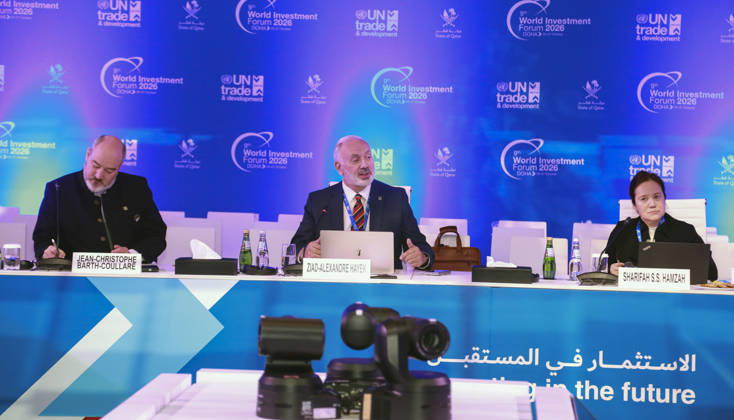 Doha Qatar Investment Forum Panelists take part in a discussion session during the World Investment Forum 2026 in Doha, Qatar on October 26, 2026. The Forum brought together policymakers, business leaders and investors to discuss investment and economic cooperation. A session on ASEAN-GCC relations explored opportunities to strengthen investment ties between the two regions. Doha Baladiyat ad Dawhah Qatar Copyright: xSidhickxKannurx