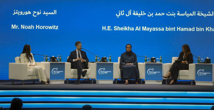 Doha Qatar Investment Forum Speakers participate in the Investing in Art and Civilisation session during the World Investment Forum 2026 in Doha, Qatar on October 26, 2026. The Forum brought together policymakers, business leaders and investors to discuss investment and economic cooperation. A session on ASEAN-GCC relations explored opportunities to strengthen investment ties between the two regions. Doha Baladiyat ad Dawhah Qatar Copyright: xSidhickxKannurx