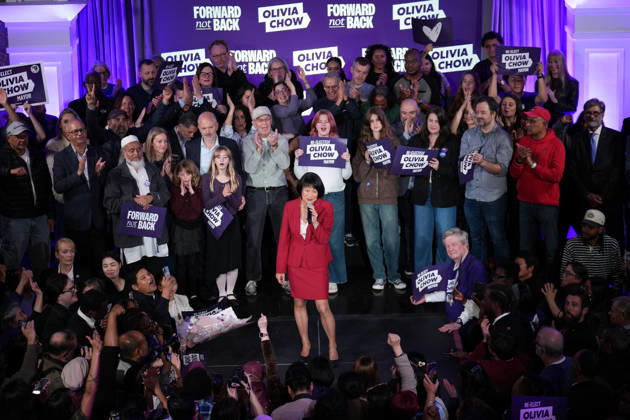 Olivia Chow Re-Elected as Toronto Mayor TORONTO, CANADA - OCTOBER 26: Toronto Mayor Olivia Chow delivers a speech after being re-elected for a second term in Toronto, Ontario, Canada, on October 26, 2026. Mert Alper Dervis Anadolu Ontario Canada. Editorial use only. Please get in touch for any other usage.  Copyright: x2026xAnadoluxMertxAlperxDervisx