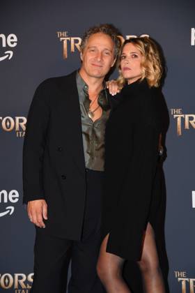 IPA90231680 - Rome, Palazzo Brancaccio: Photocall for the second season of The Traitors Italia. Pictured: Claudio Santamaria and Francesca Barra  Copyright: xVincenzoxLandix xVincenzoxLandix IPA90231680