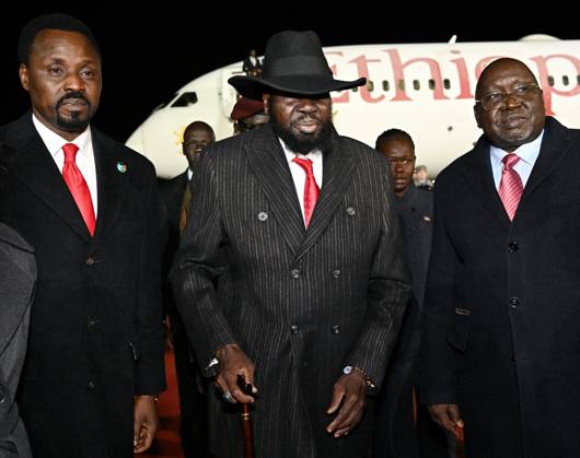 President of South Sudan Salva Kiir Mayardit arrives in Moscow 9274020 26.10.2026 President of South Sudan Salva Kiir Mayardit, center, arrives in Moscow for the 3rd Russia-Africa Summit and Forum. Sergey Bobylev Sputnik Crediting the source in the following order photographer s name Russia-Africa Summit and Economic and Humanitarian forum host ÑÄhoto agency is mandatory when using the photo Moscow Russia  Copyright: xSergeyxBobylevx