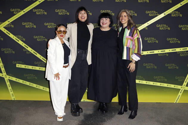 Linh Nguyen, Chloe Merz, Betty Kupsa, and Jasmin Baltres at the Gastronation industry event at the Grüner Bunker on Feldstraße in Hamburg, October 26, 2026 Foto:xC.xTamckex xFuturexImagex gastronation_6027