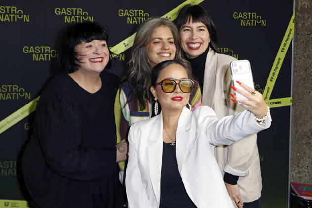 Betty Kupsa, Jasmin Baltres, Chloe Merz, and Linh Nguyen at the Gastronation industry event at the Grüner Bunker on Feldstraße in Hamburg, October 26, 2026 Foto:xC.xTamckex xFuturexImagex gastronation_6029