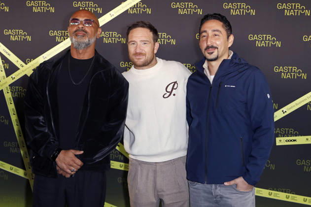 Massiv, Frederick Lau, and Eko Fresh at the Gastronation industry event at the Grüner Bunker on Feldstraße in Hamburg, October 26, 2026 Foto:xC.xTamckex xFuturexImagex gastronation_6075