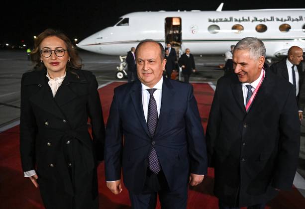 Prime Minister Algeria is Sifi Ghrieb arrives in Moscow 9274096 26.10.2026 Prime Minister Algeria is Sifi Ghrieb arrives in Moscow for the 3rd Russia-Africa Summit and Forum and the summit of the Gas Exporting Countries Forum (GECF). Right: Algerian Ambassador to Russia Toufik Djouama. Sergey Bobylev Sputnik Crediting the source in the following order photographer s name 8th GECF summit host photo agency is mandatory when using the photo Moscow Russia  Copyright: xSergeyxBobylevx