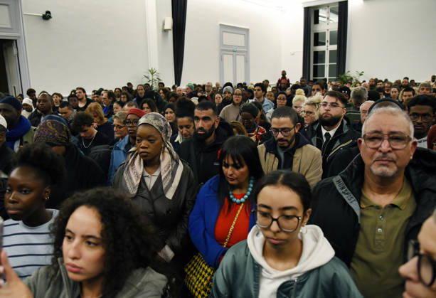 Jean-Luc Melenchon At Rally Against Racism In Tribute To Pengo Bossio Wangi - La Courneuve Atmosphere during a rally against racism and islamophobia to Pengo Bossio Wangi, victim of a racist attack in Trappes, in the Yvelines departement near Paris, by bursts whose alleged perpetrator, Kevin T. is suspected of having acted by racism, La Courneuve, France on October 26, 2026. Photo by Alain Apaydin ABACAPRESS.COM La Courneuve France  Copyright: xApaydinxAlain ABACAx
