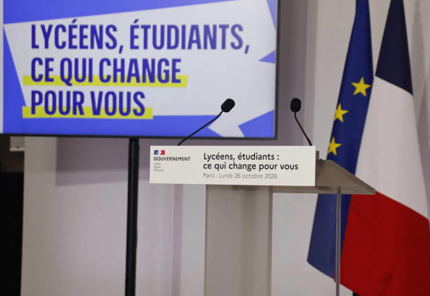 Edouard Geffray And Philippe Baptiste At Education Ministers Press Conference - Paris French Education Minister Edouard Geffray and Higher Education Minister Philippe Baptiste hold a joint press conference to present responses to high school and university students in Paris, France on October 26, 2026. Photo by Vernier JBV NEWS ABACAPRESS.COM Paris France  Copyright: xVernierxJean-Bernard JBVxNews ABACAx