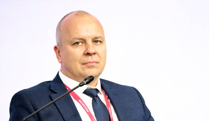 Presentation of Russia Africa ANO projects for media 9274235 27.10.2026 Director General of Geoskan Moscow Pavel Stepanov at the session Strengthening Sovereignty Through Strategic Cooperation and Partnership during the media forum held as part of the third Russia Africa ‹‹Summit in Moscow. Vladimir Astapkovich Sputnik Crediting the source in the following order photographer s name Russia-Africa Summit and Economic and Humanitarian forum host ÑÄhoto agency is mandatory when using the photo Moscow Russia  Copyright: xVladimirxAstapkovichx
