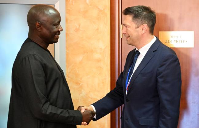 President of the ECOWAS Commission Omar Alieu Touray arrives in Moscow 9274382 27.10.2026 President of the Commission of the Economic Community of West African States (ECOWAS) Omar Alieu Touray arrives in Moscow to take part in the third Russia-Africa Summit and Forum. Mikhail Voskresenskiy Sputnik Crediting the source in the following order photographer s name Russia-Africa Summit and Economic and Humanitarian forum host ÑÄhoto agency is mandatory when using the photo Moscow Russia  Copyright: xMikhailxVoskresenskiyx