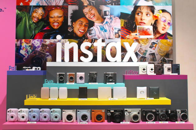 Fujifilm instant camera instax series displayed during an unveiling event for new instant camera in Tokyo, Japan on Tuesday, October 27, 2026.  TKP2026102716 KEIZOxMORI
