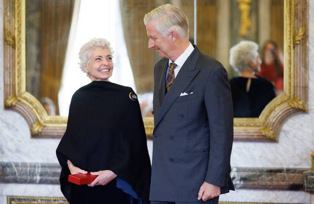 King Philippe - Filip of Belgium pictured during a royal reception for people who have been bestowed with the grace of nobility, on Tuesday 27 October 2026 at the Royal Palace in Brussels.  BENOITxDOPPAGNE 191220803
