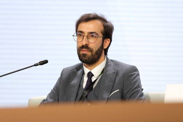 Berkan Hussam Eddine during the session Land of Opportunity: how African stars form a continental identity within the framework of the Third Summit, Economic and Humanitarian Forum, Russia Africa, at the National Center Russia , in Moscow. 27 10 2026 MaksimxKonstantinov