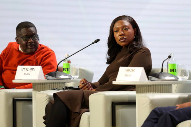 Mutumba Masiliso, a blogger and tutor from Tyumen, a native of Zambia during the session Land of Opportunity: how African stars form a continental identity within the framework of the Third Summit, Economic and Humanitarian Forum, Russia Africa, at the National Center Russia , in Moscow. 27 10 2026 MaksimxKonstantinov